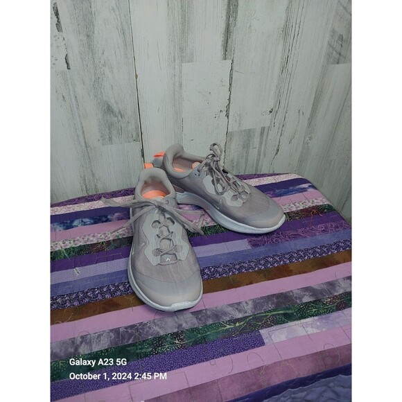 Nike Women's React Miler 2 Shield Running Shoes DC4066-500 Size 9 Gray/Orange - Picture 1 of 11